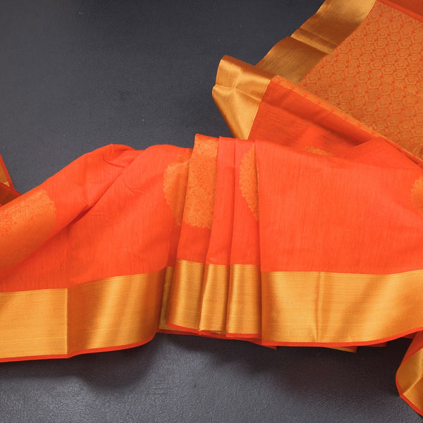KTSR42039-Silk-Cotton-Dark-Orange-Zari-Worked-Saree-02-main