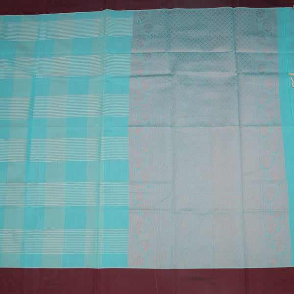 KTSR42045-2-Silk-Cotton-Turquoise-Blue-Thread-Work-Saree-full-veiw