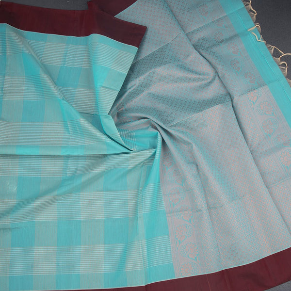 KTSR42045-5-Silk-Cotton-Turquoise-Blue-Thread-Work-Saree-crush