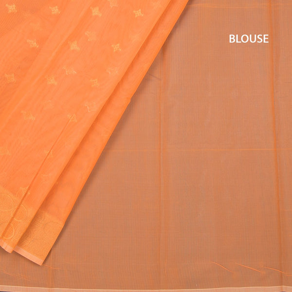 KTSR42052-4-Silk-Cotton-Orange-Zari-Worked-Saree-blouse