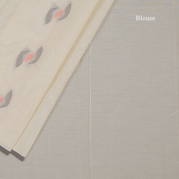 KTSR42058-4-Negamam-Cotton-Cream-Thread-Embossed-Saree-blouse