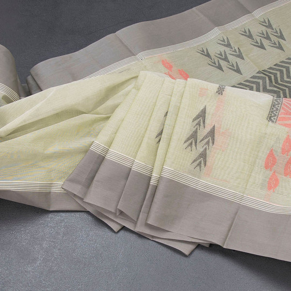 KTSR42060-Negamam-Cotton-Pista-Green-Thread-Embossed-Saree-main
