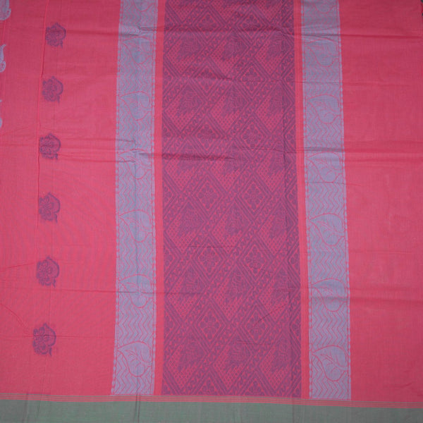 KTSR42067-2-Negamam-Cotton-Rose-Pink-Thread-Embossed-Saree-full-veiw