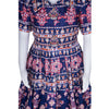 Dark Blue Printed Long Frock