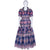 Dark Blue Printed Long Frock