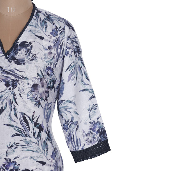 Cotton Printed Lilac Purple Kurtis