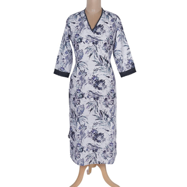 Cotton Printed Lilac Purple Kurtis