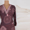 Muslin Printed Dark Brown Kurtis