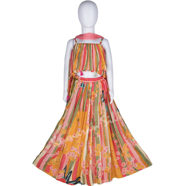 Multi Colour Printed Lehanga Choli
