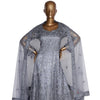 Netted Grey Gown With Stone Work