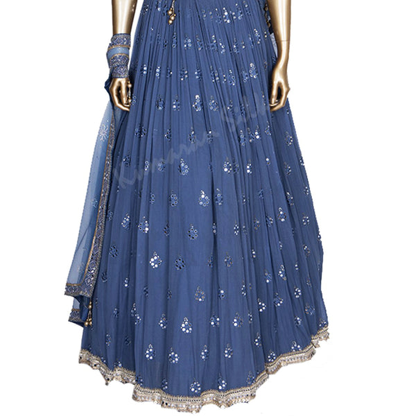Netted Lehanga Choli With Stone Work