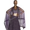 Netted Violet Lehanga Choli With Stone Work