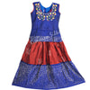 Pure Silk Dark Blue 8 Years Baby Pavada Set - Kumaran Silks