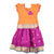 Pure Silk Apricot Orange With Magenta 3 Years Baby Pavadai Set