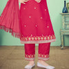 Silk Cotton Rani Pink Salwar Suit 04 - Kumaran Silks