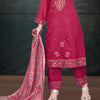 Silk Cotton Rani Pink Salwar Suit 05 - Kumaran Silks