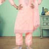 Silk Cotton Peach Salwar Suit 02 - Kumaran Silks
