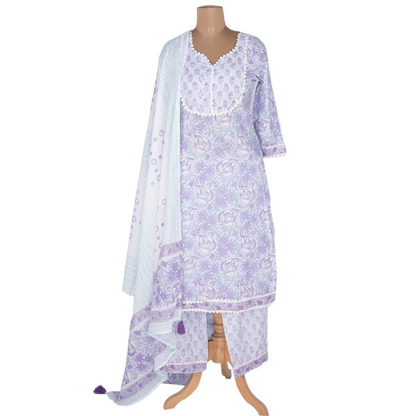 Light Blue Printed Readymade Salwar Suit