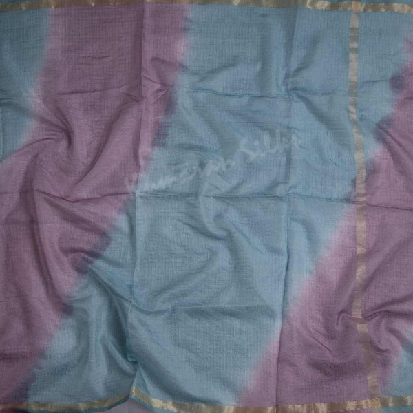 Lavender Printed Readymade Salwar Suit With Checked Dupatta