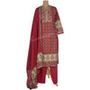 Red Printed Readymade Salwar Suit