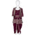 Wine Colour Embroidered Patiyala Set