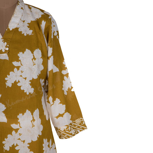 Mustard Printed Readymade Salwar Suit 02