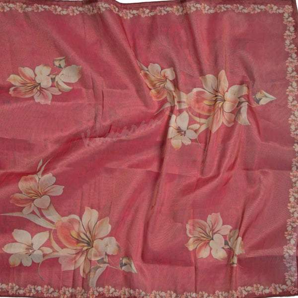 Peach Printed Readymade Salwar Suit