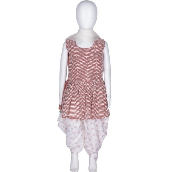 Brown Embroidered Patiyala Set