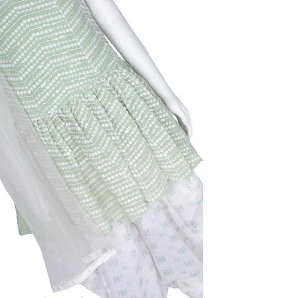 Green Embroidered Patiyala Set