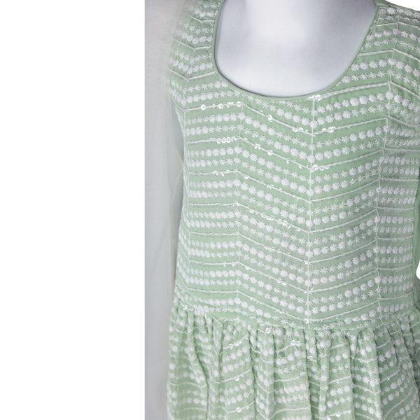 Green Embroidered Patiyala Set