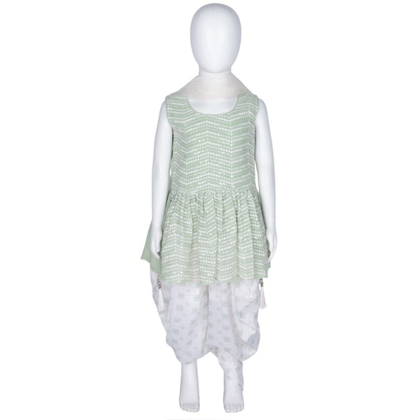 Green Embroidered Patiyala Set