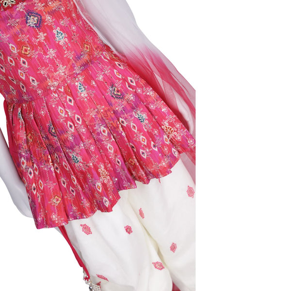 Rose Pink Embroidered Patiyala Set