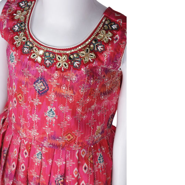 Rose Pink Embroidered Patiyala Set