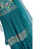 Peacock Blue Embroidered Palazzo Set