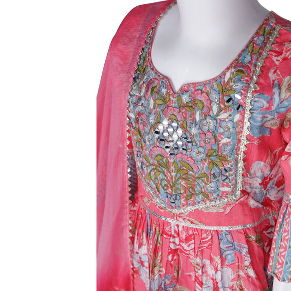 Rose Pink Printed Palazzo Set