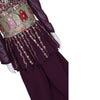 Wine Colour Embroidered Palazzo Set