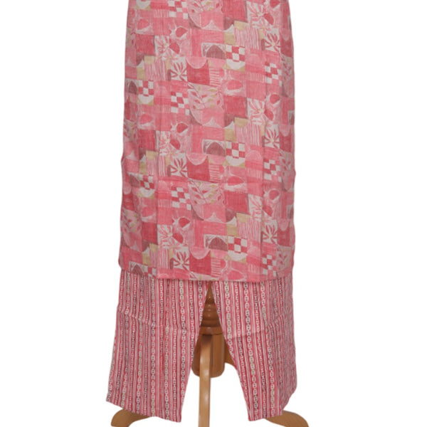 Pink Printed Readymade Salwar Without Dupatta