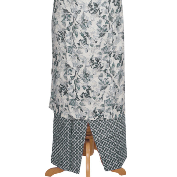 Cream Printed Readymade Salwar Without Dupatta 02