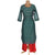 Teal Green Printed Readymade Salwar Without Dupatta
