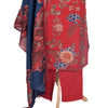 Red Printed Readymade Salwar Suit 02
