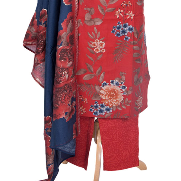Red Printed Readymade Salwar Suit 02