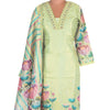 Pista Green Printed Readymade Salwar Suit