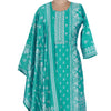 Peacock Blue Printed Readymade Salwar Suit 02