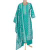 Peacock Blue Printed Readymade Salwar Suit 02