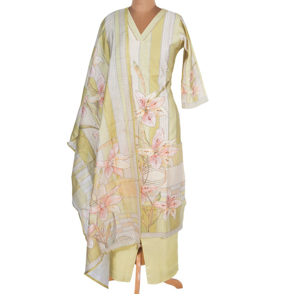 Pista Green Printed Readymade Salwar Suit 02