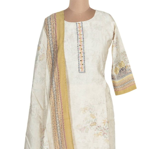 Cream Printed Readymade Salwar Suit 02