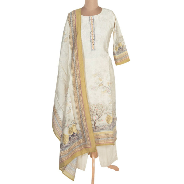 Cream Printed Readymade Salwar Suit 02
