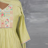 Light Green Thread Embroidered Readymade Salwar Suit