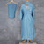 Light Blue Thread Embroidered Readymade Salwar Suit