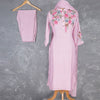 Baby Pink Thread Embroidered Readymade Salwar Suit